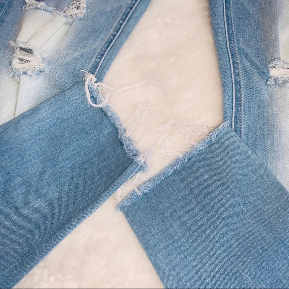 Miss Me Light Wash Mid-rise Distressed Frayed Hem Skinny Jeans 25 Women’s - Picture 3 of 7